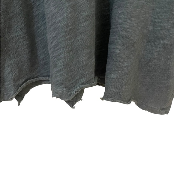 ATM distressed Henley Dexter Kill shirt half button long sleeve blue grey large - Picture 4 of 12